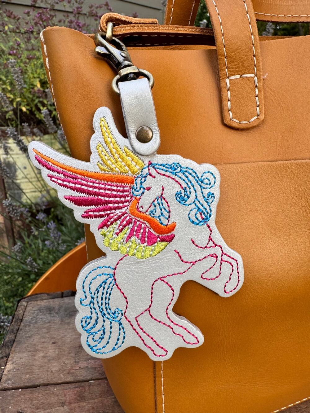 Portland Leather Pegasus Unicorn Bag Charm Pegasus Purse Charm  Bag Accessories